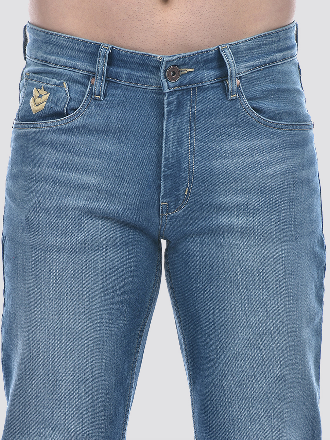 Numero Uno Men Light Blue Regular Fit Sustainable Jeans